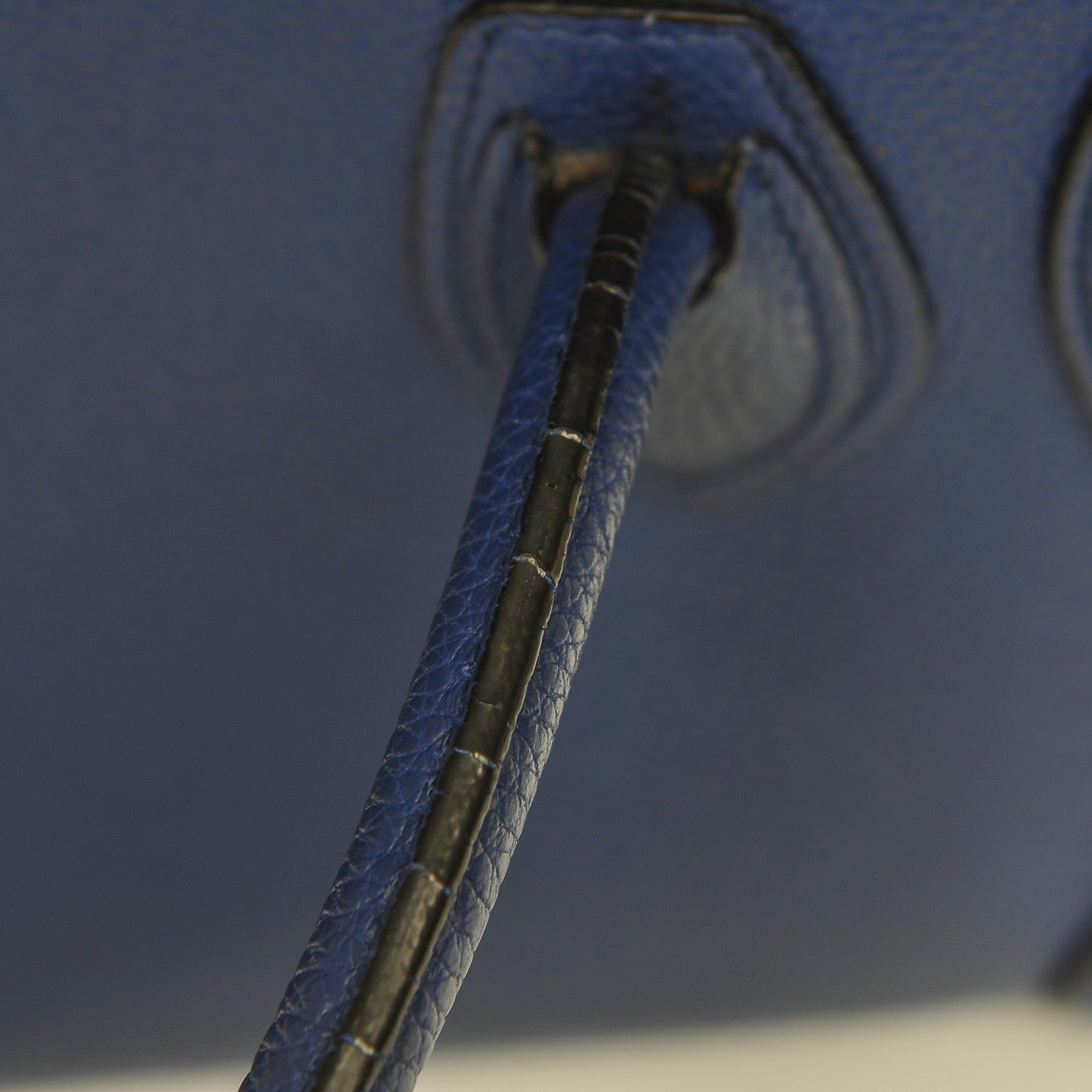 Celine Drummed Calfskin Nano Luggage Indigo 8 of 8