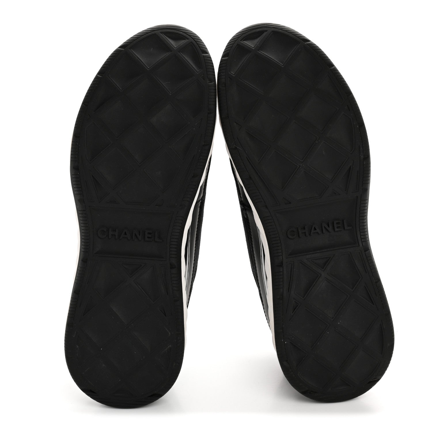 Chanel Velvet Calfskin Mixed Fibers CC Sneakers 38 Black 6 of 10