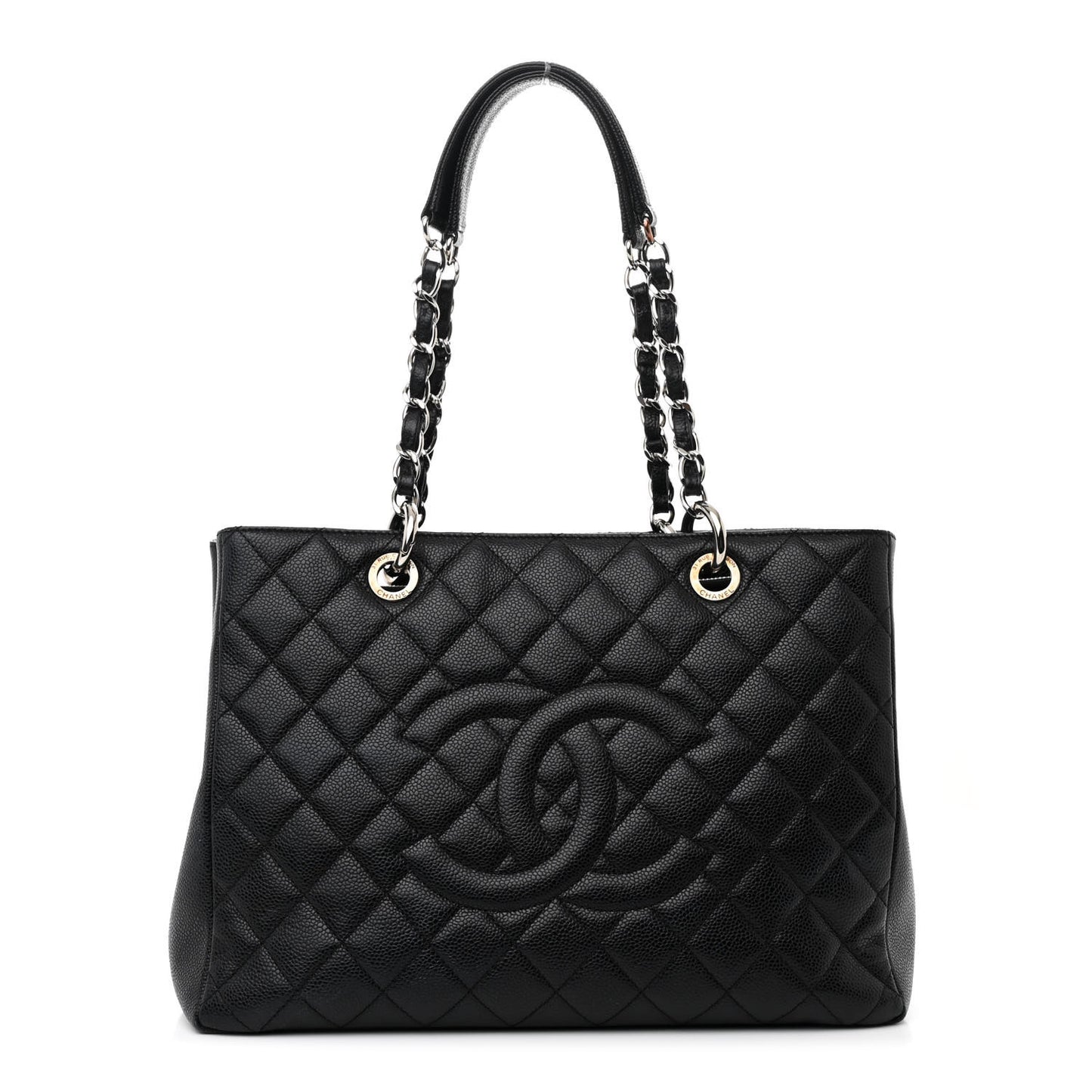Caviar Quilted Grand Shopping Tote GST Black