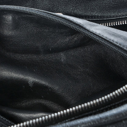 Chanel Metallic Goatskin Large Luxe Ligne Bowler Black 8 of 8