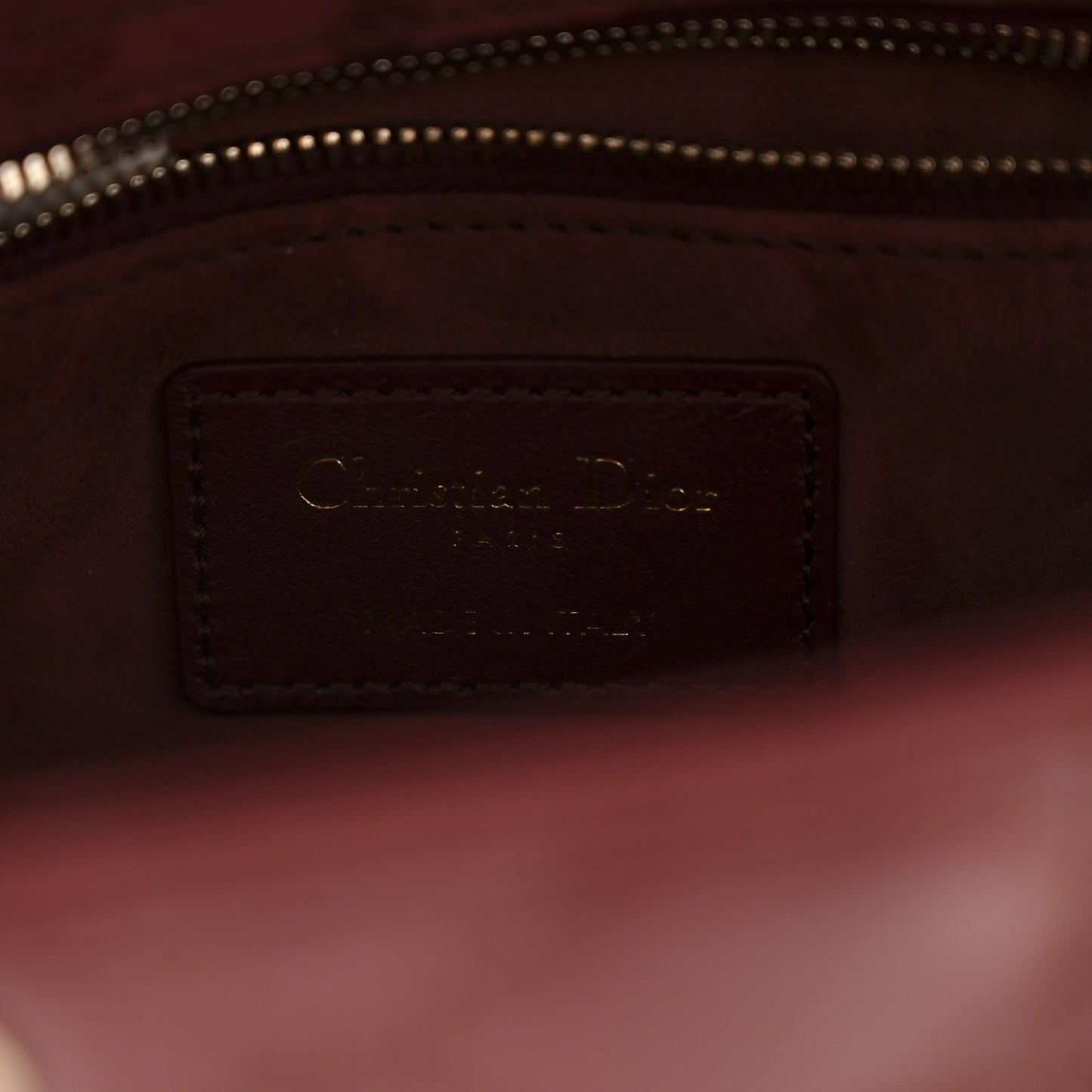 Lambskin Cannage Small My ABCDior Lady Bordeaux