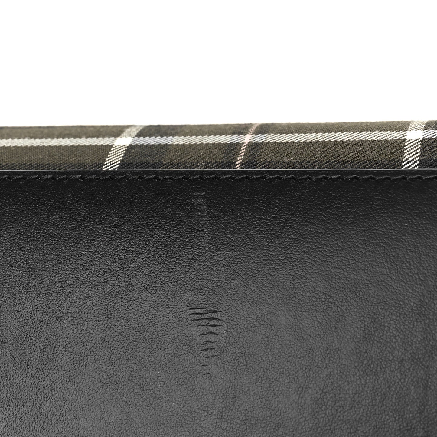 Wool Tartan Two Handle Title Bag Dark Green