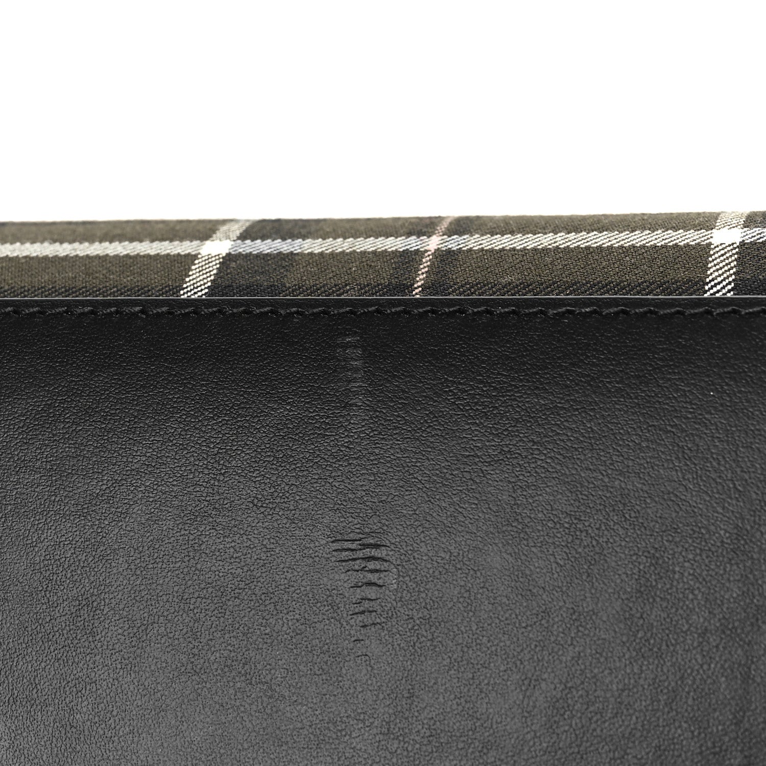 Burberry Wool Tartan Two Handle Title Bag Dark Green 9 of 9