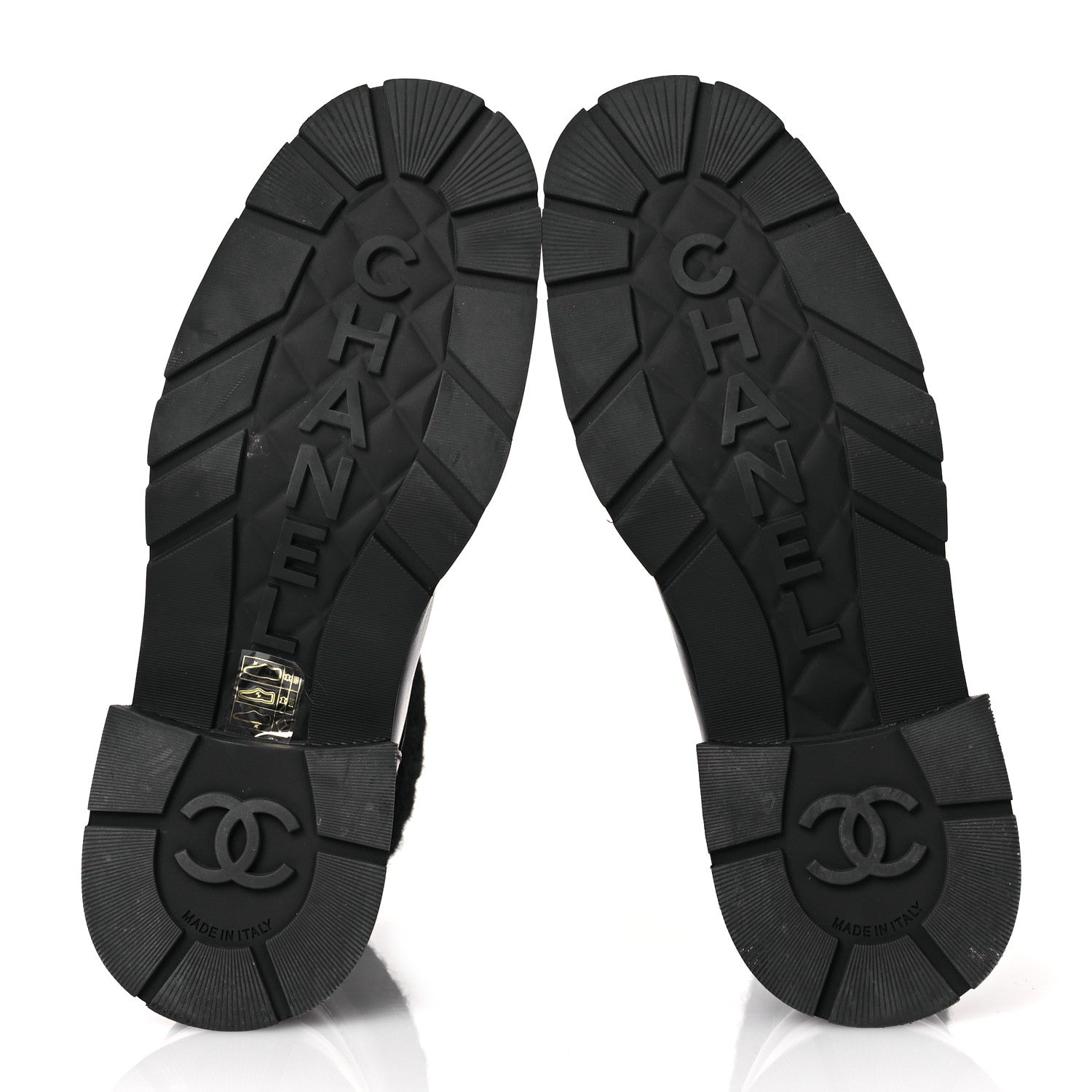 Chanel Calfskin Knit CC Short Boots 40 Black 7 of 13