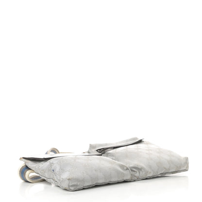 Gucci GG Monogram Web Double Pocket Belt Bag Silver 4 of 17