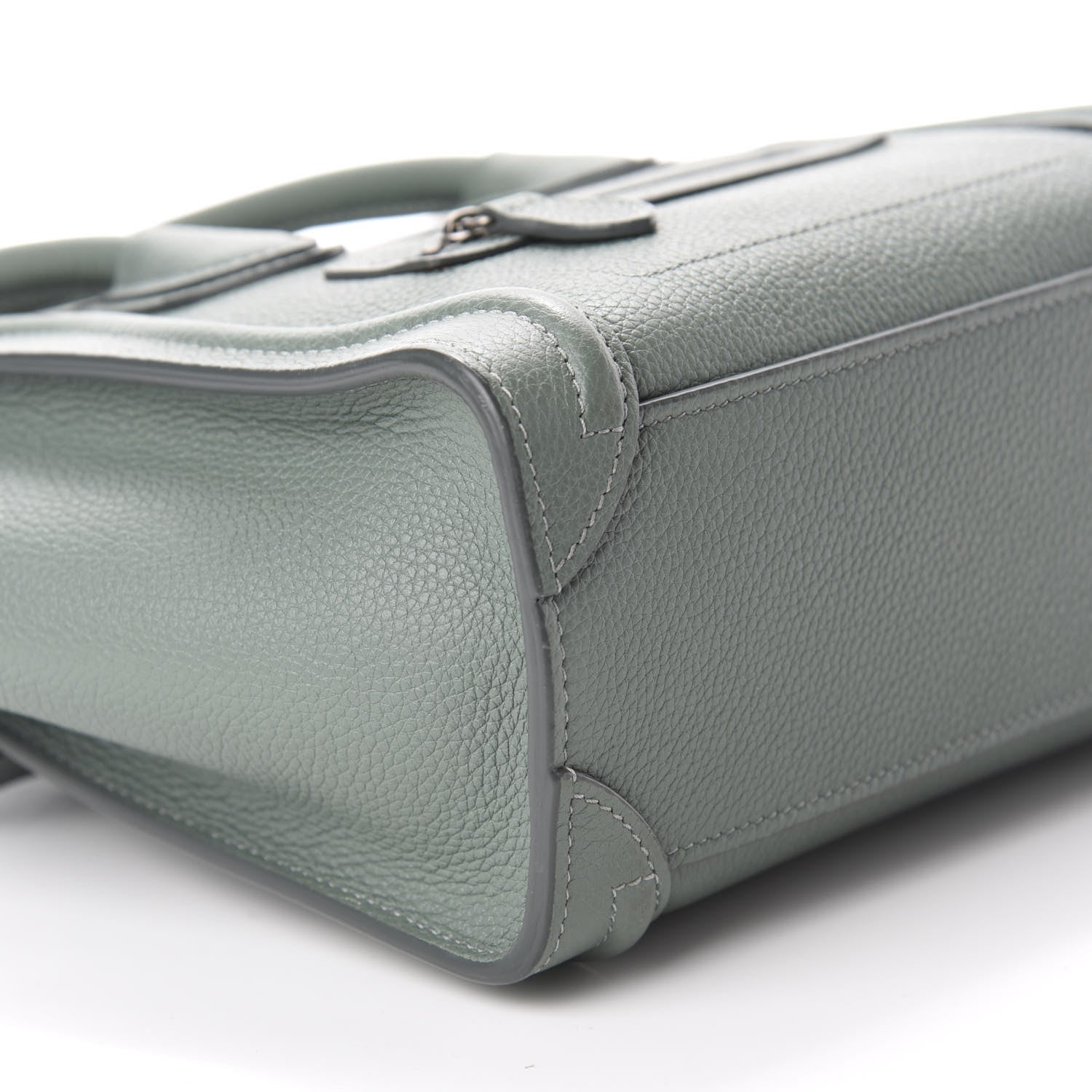 Celine Drummed Calfskin Nano Luggage Celadon 6 of 11