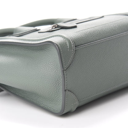 Celine Drummed Calfskin Nano Luggage Celadon 6 of 11