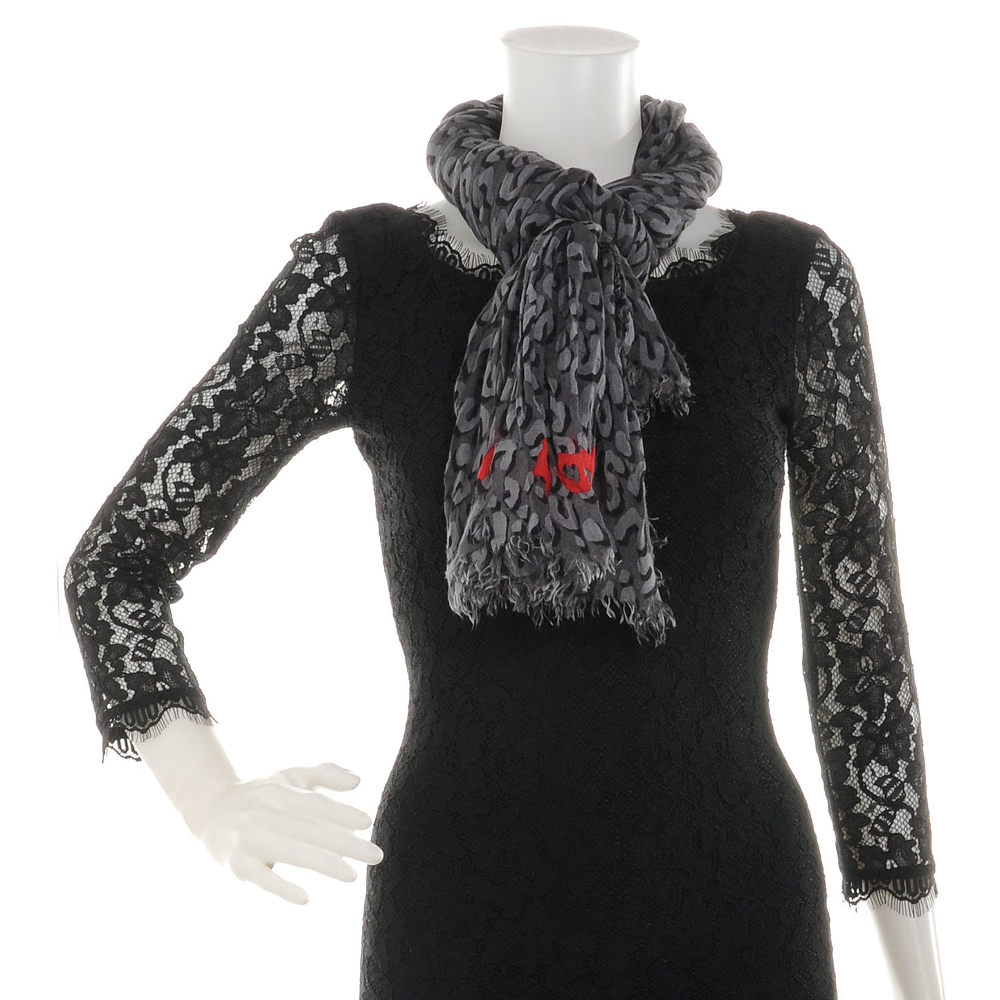 Cashmere Silk Leopard Stole Gres