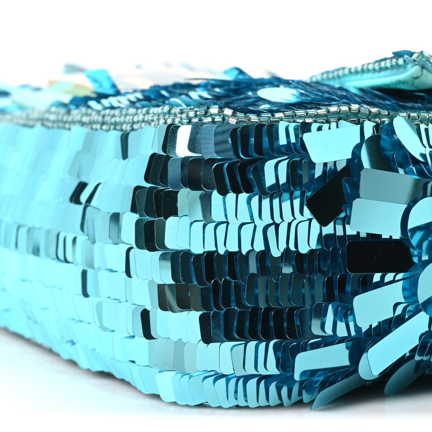 Sequin Paillettes Vitello Grace Sex and the City Baguette Spring Turquoise