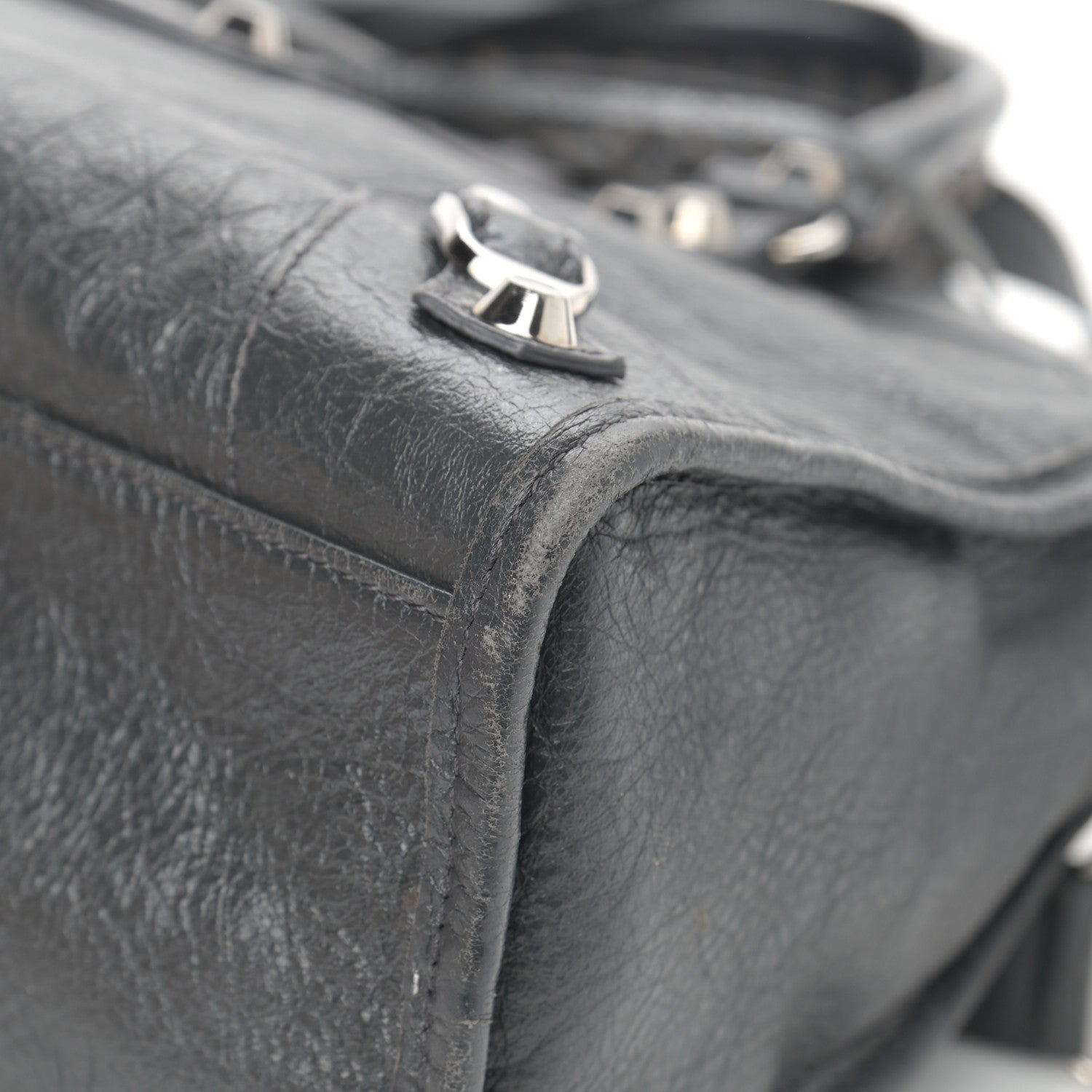 Balenciaga Agneau Classic Silver Hardware S City Gris Fossile 12 of 13