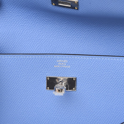 Hermes Epsom Kelly Longue Wallet Bleu Paradis 6 of 8
