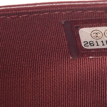 Chanel Caviar Quilted Medium Boy Flap Wallet Burgundy 8 of 9