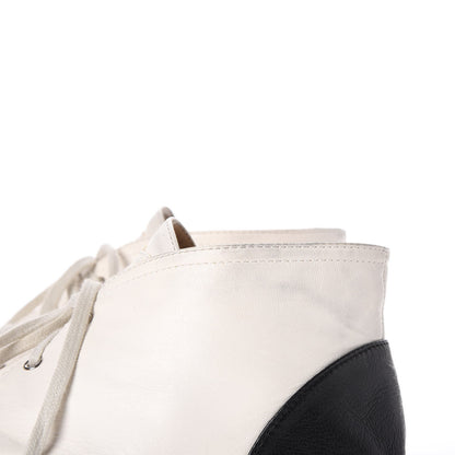 Chanel Lambskin Cap Toe Lace Up Espadrilles 40 Beige Black 13 of 17