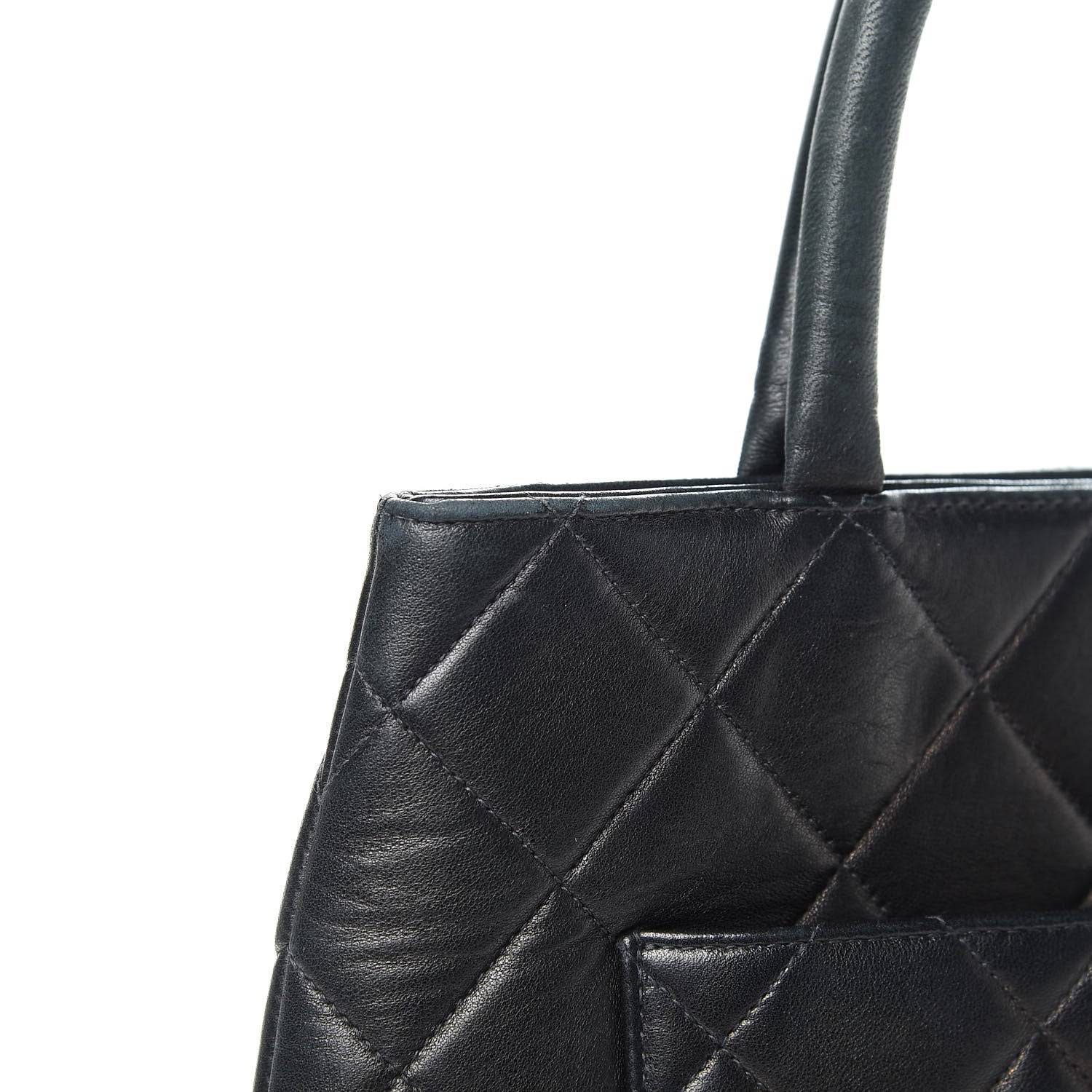 Chanel Lambskin Quilted Medallion Tote Black 18 of 20