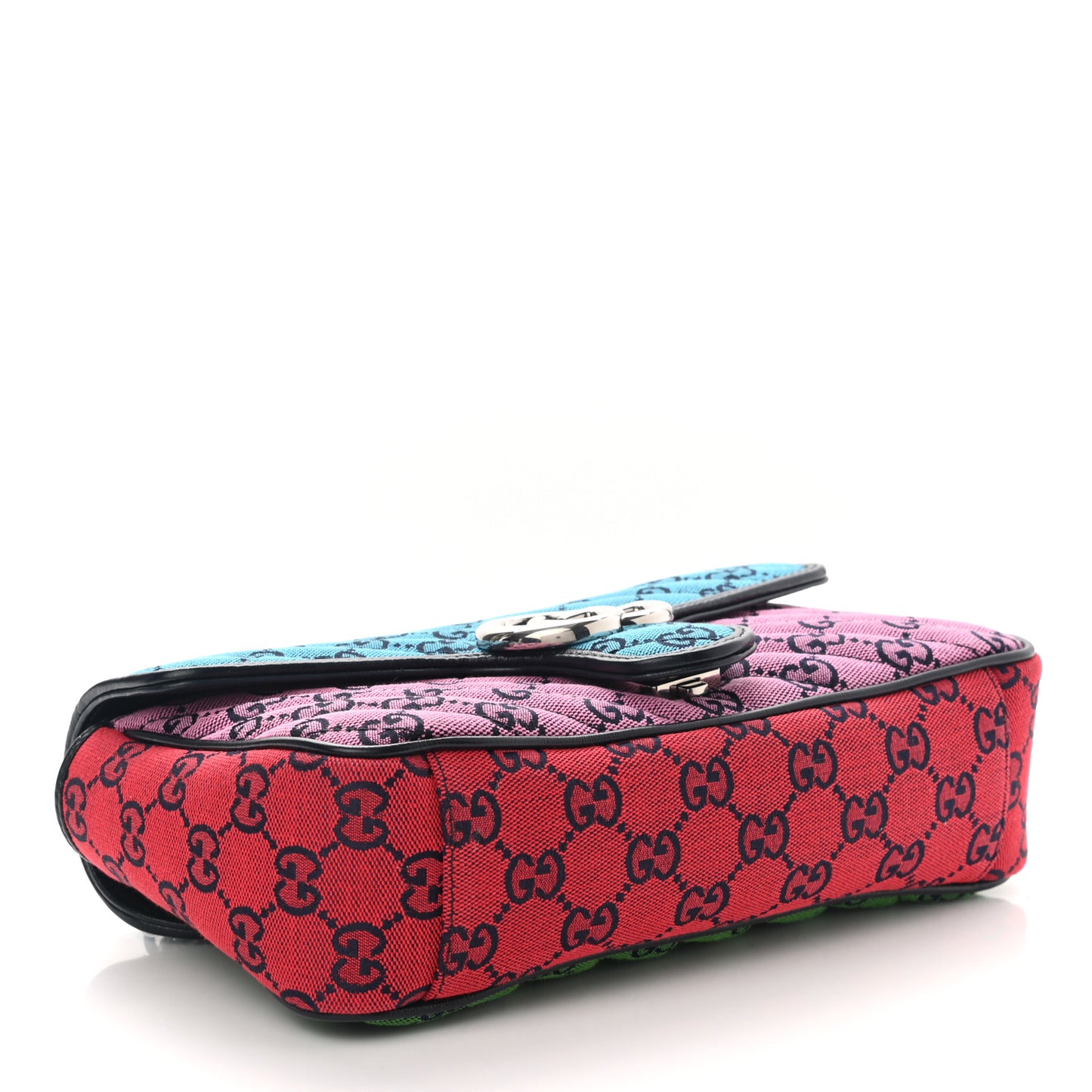 Monogram Multicolor Matelasse Diagonal Small GG Marmont Shoulder Bag Light Blue Pink Blue Green Red