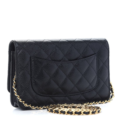 Chanel Caviar Quilted Wallet On Chain WOC Black 2 of 9