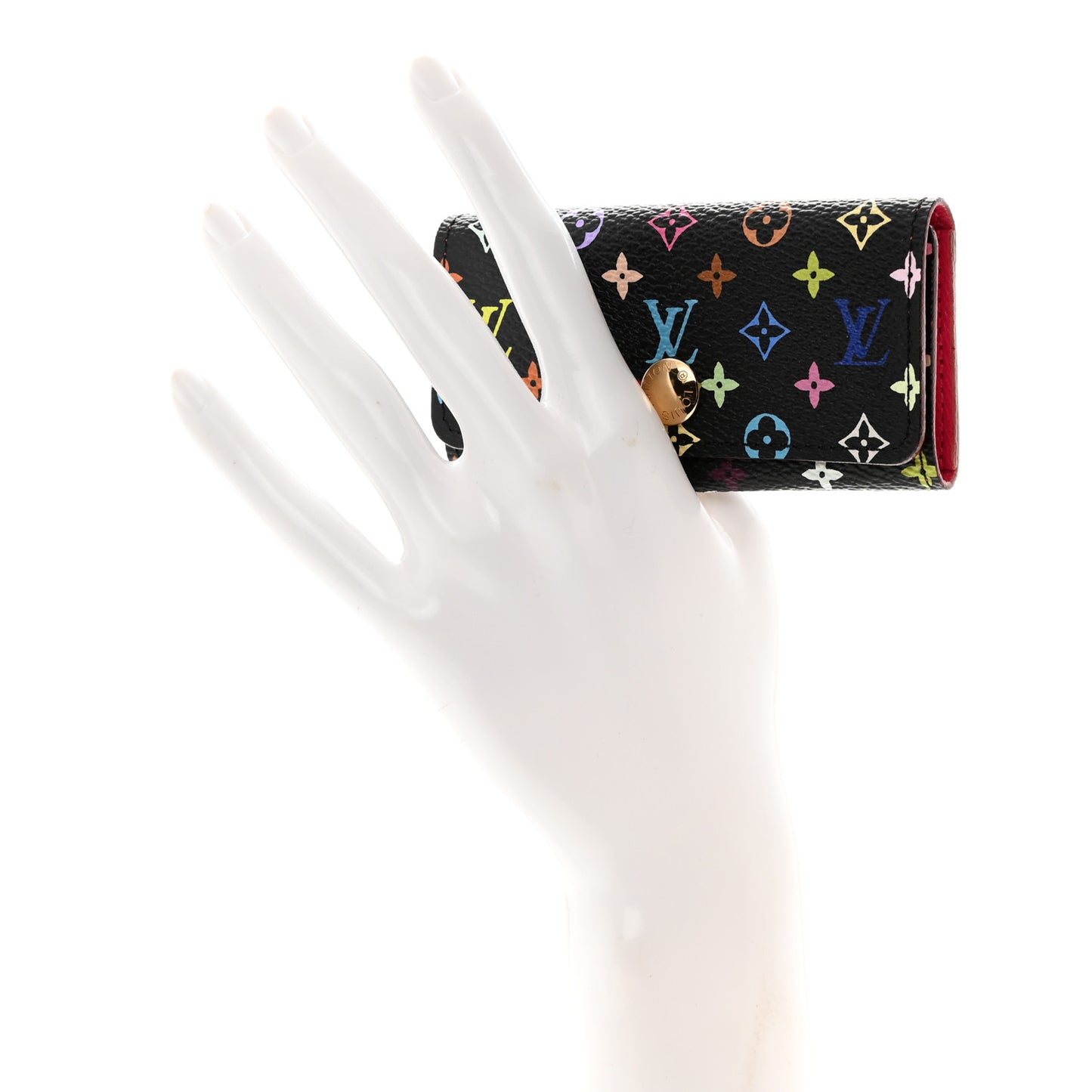Monogram Multicolor Multicles 4 Key Holder Black Grenade