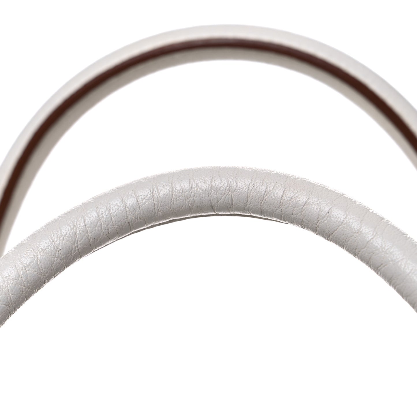 Vitello Daino Medium Top Handle Bag White