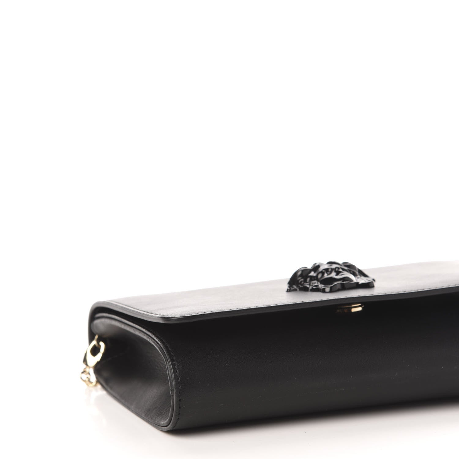 Versace Vitello Palazzo Medusa Evening Clutch Bag Black 8 of 12