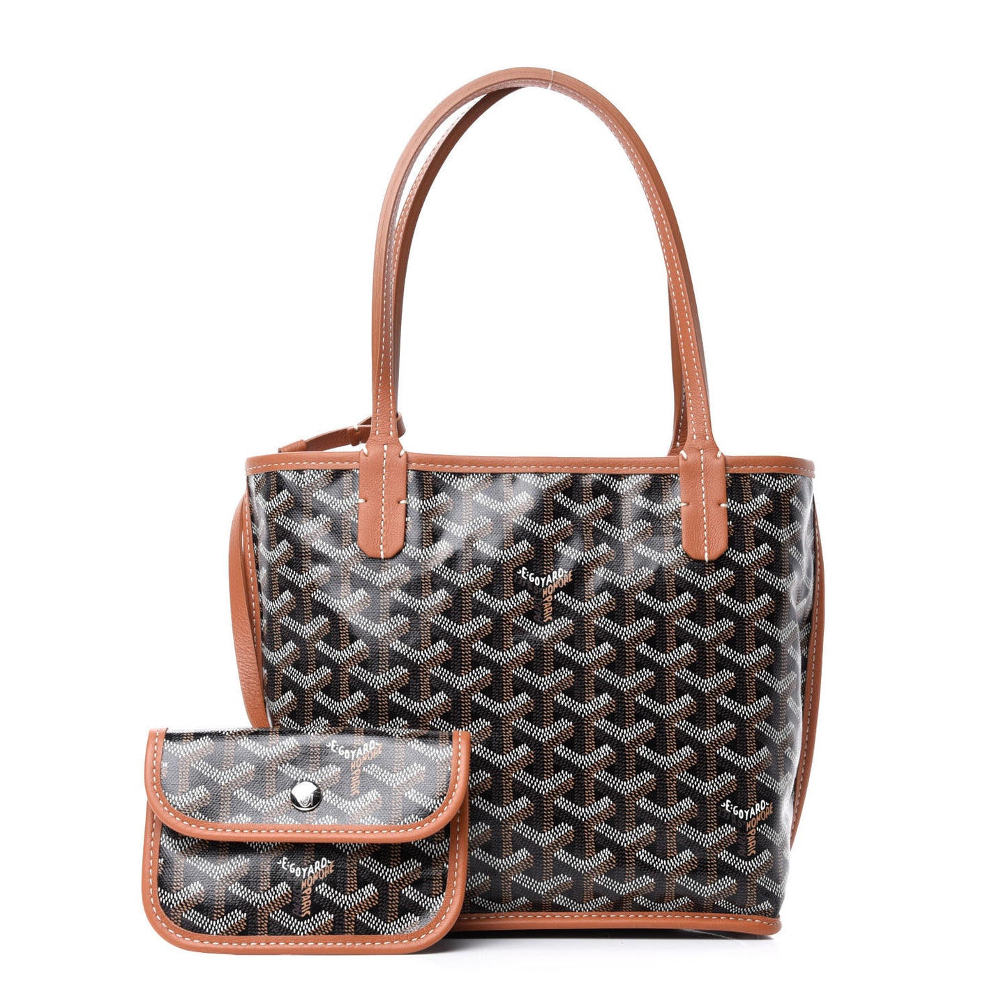 Goyardine Reversible Mini Anjou Black Gold