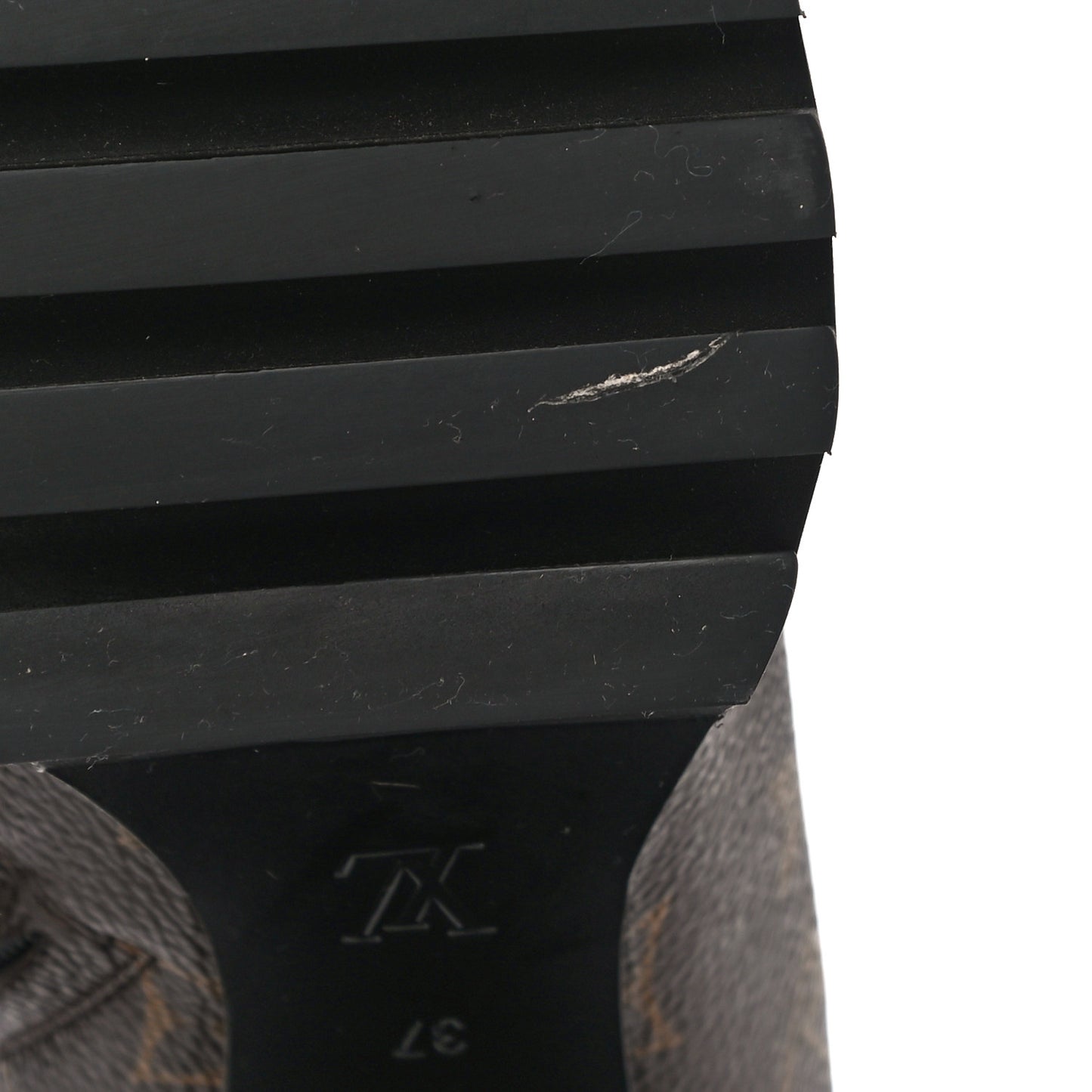Patent Calfskin Monogram Star Trail Ankle Boots 37 Black