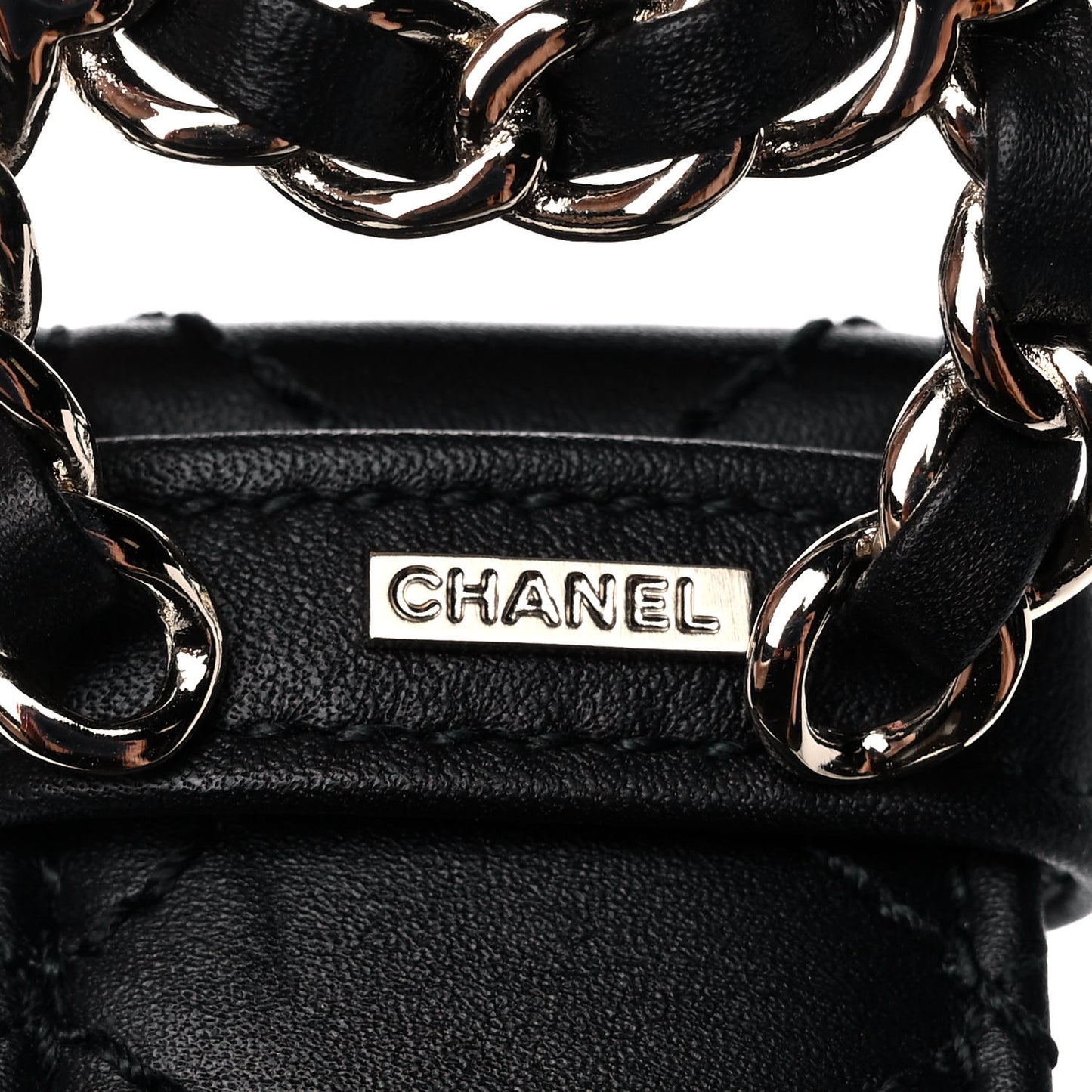 Lambskin Quilted CC Chain Belt 90 36 Black