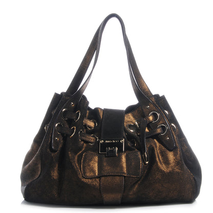 Jimmy Choo Metallic Suede Ramona Bronze 1 of 9