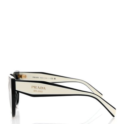 Prada Acetate Sunglasses SPR 14W Black White 3 of 7