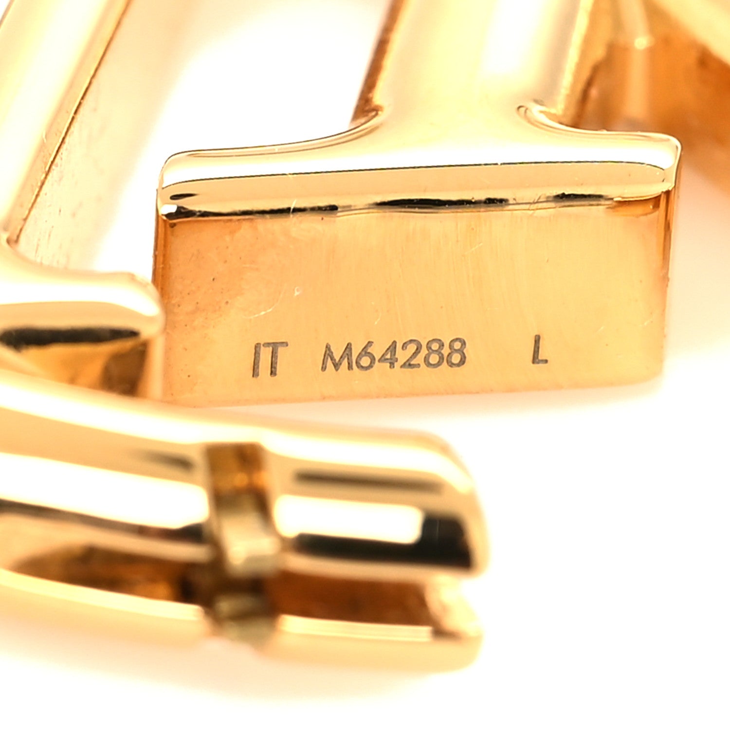 Louis Vuitton Metal Louise Hoop Earrings Gold 4 of 4
