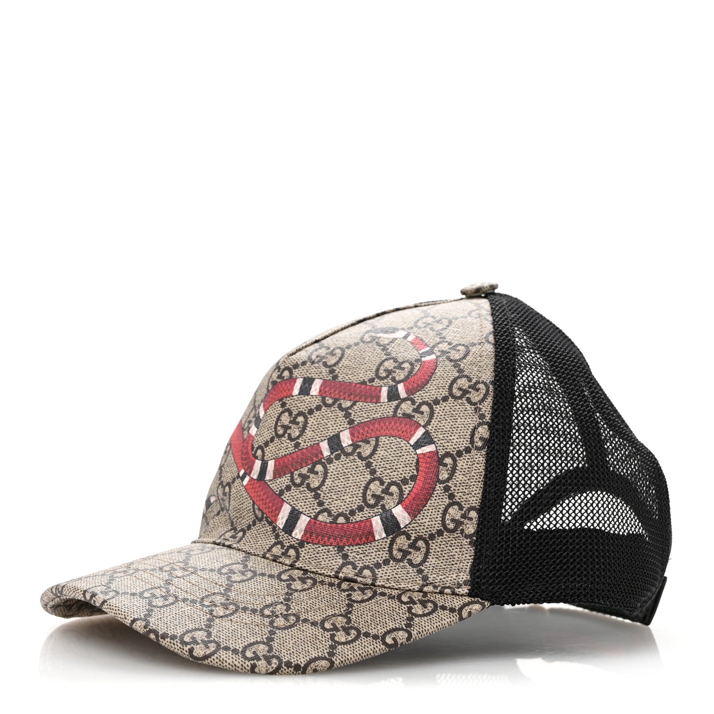 GG Supreme Monogram Kingsnake Print Baseball Hat M 58 Beige