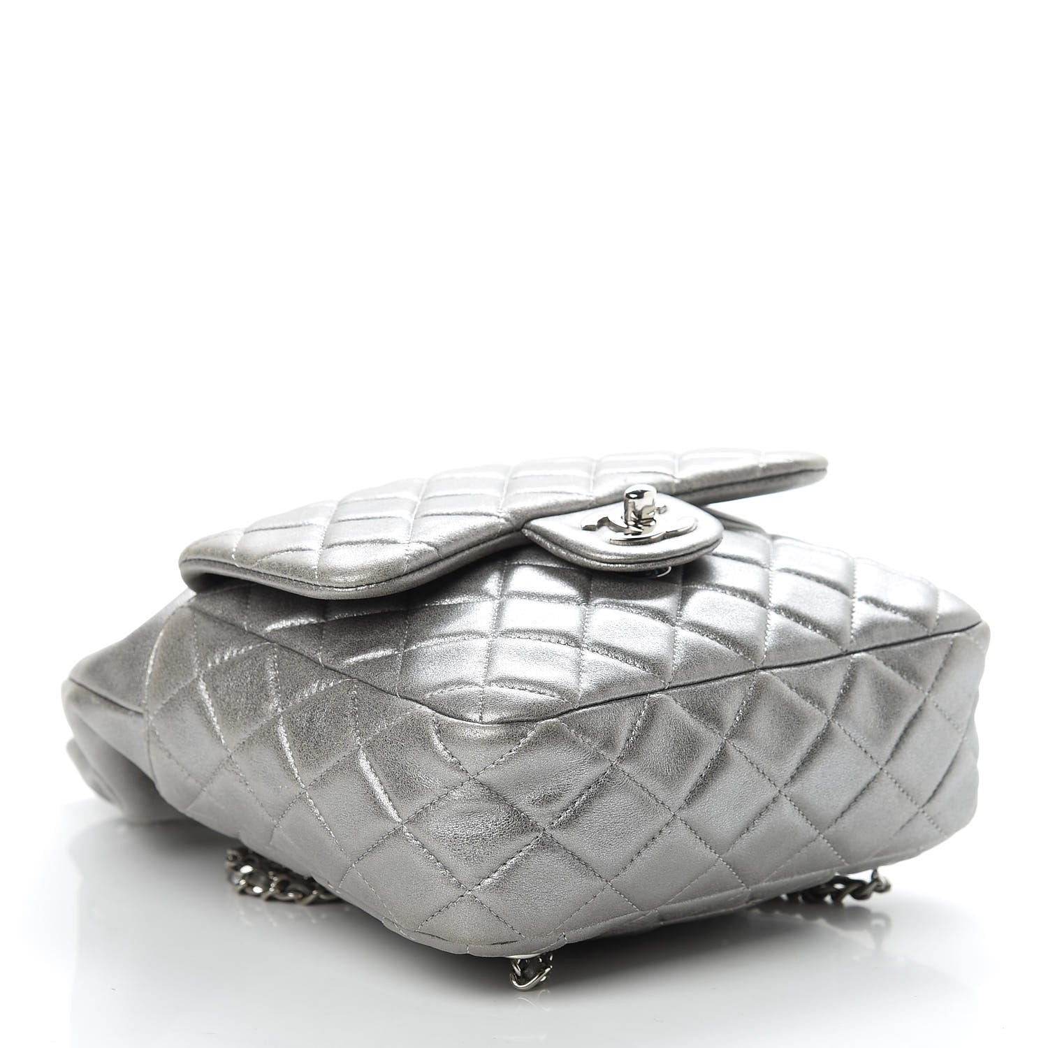 Chanel Metallic Lambskin Quilted Small In Seoul Backpack Silver 4 of 10