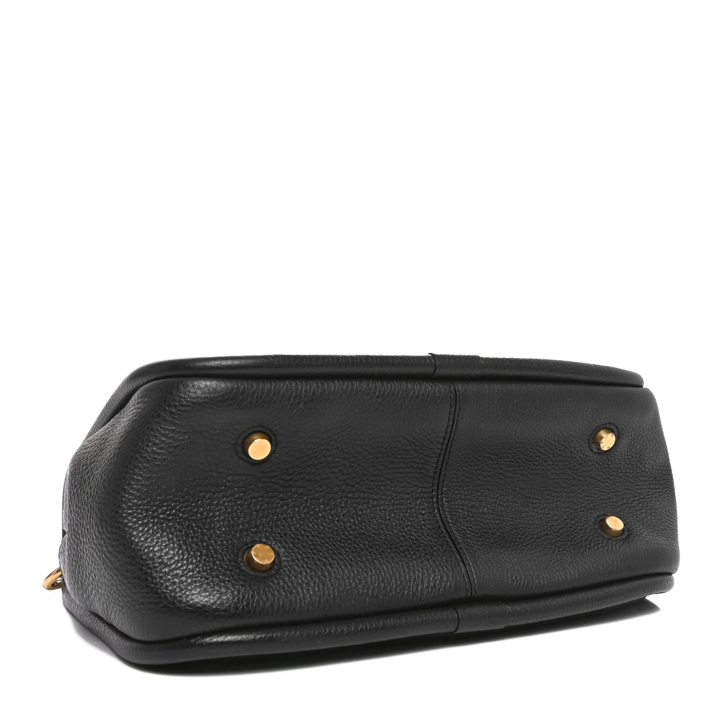 Small Classic Grain Calfskin Small Leighton Black
