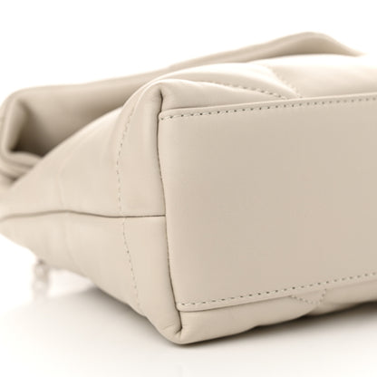 Saint Laurent Lambskin Quilted Toy Loulou Puffer Monogram Chain Satchel Crema Soft 9 of 11