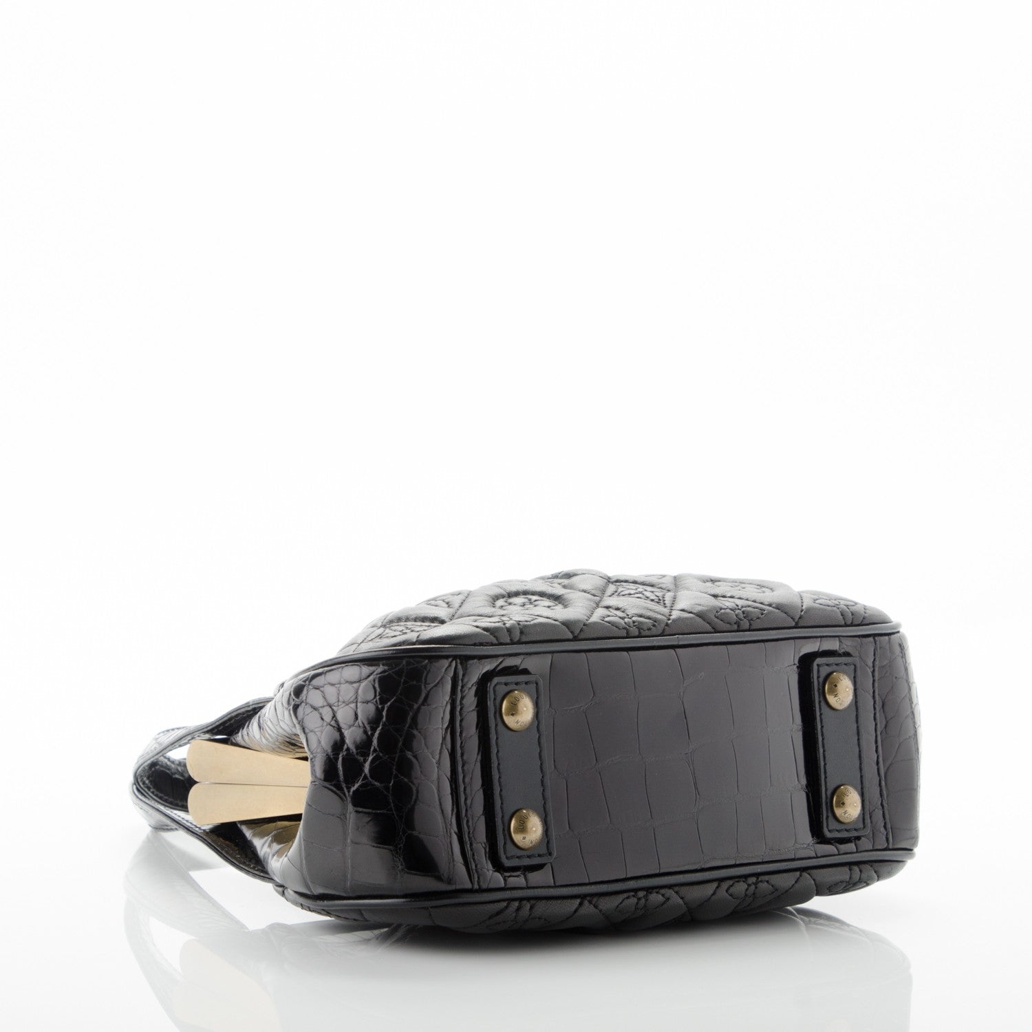 Louis Vuitton Alligator Vienna Sac Fermoir PM Black 4 of 6