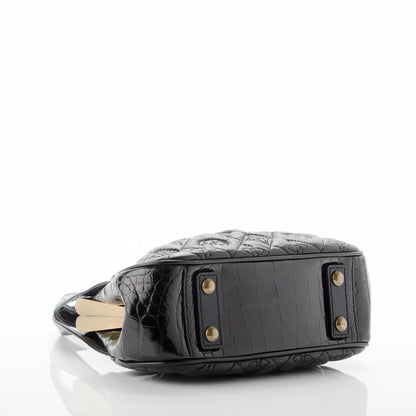 Louis Vuitton Alligator Vienna Sac Fermoir PM Black 4 of 6
