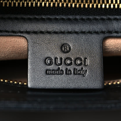 Gucci Guccissima Small Zippered Bucket Tote Black 5 of 9