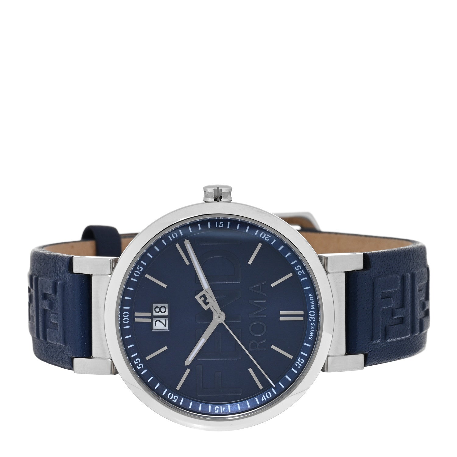Fendi Stainless Steel Calfskin 39mm Forever Fendi Quartz Watch Blue 2 of 5