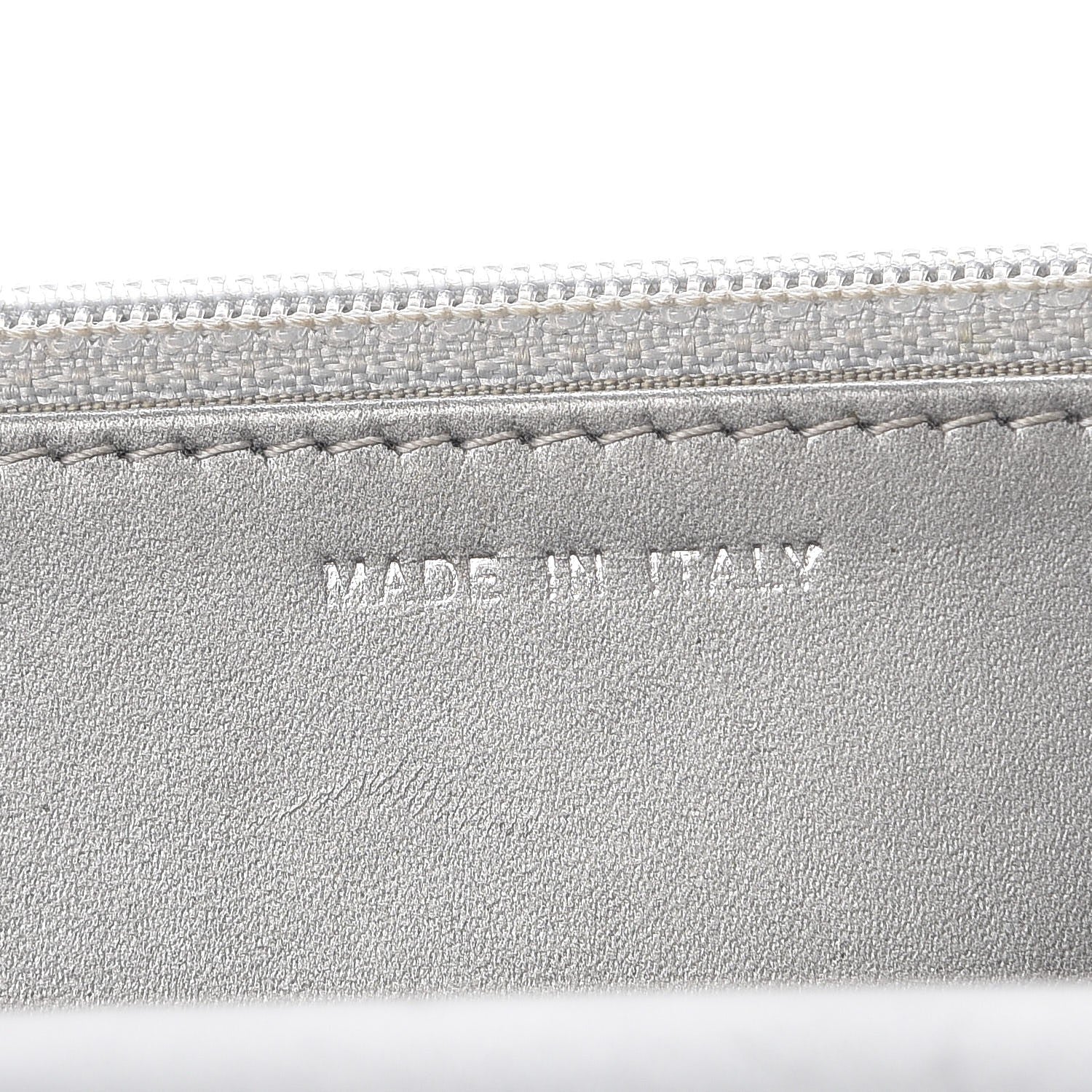 Chanel Metallic Distressed Calfskin Quilted Boy Wallet On Chain WOC Silver 8 of 9