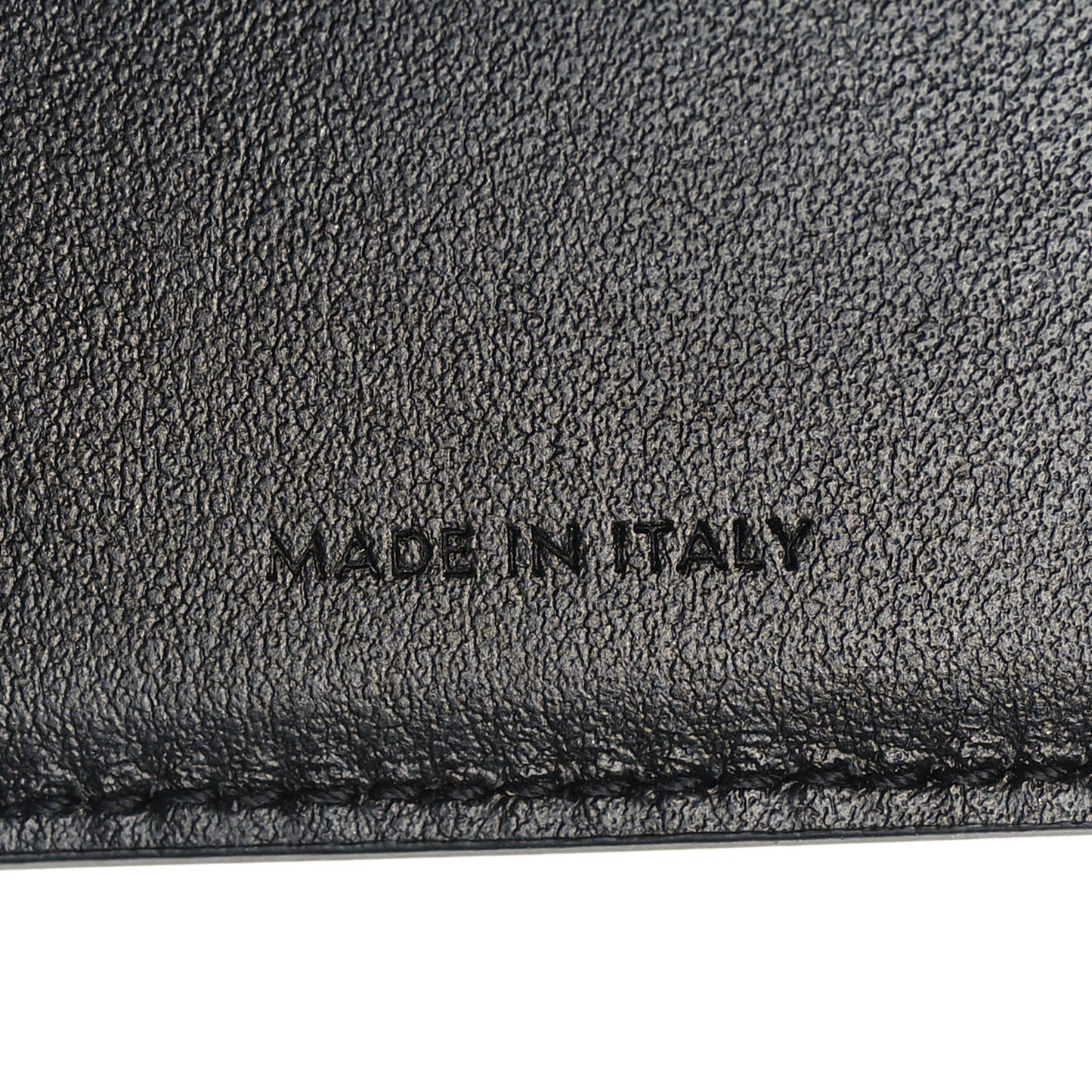 Calfskin Compact Triomphe Wallet With Coin Purse Black