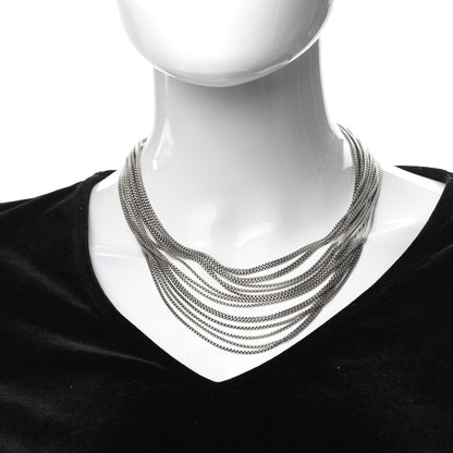 David Yurman Sterling Silver Multi Strand Box Chain Necklace 2 of 5