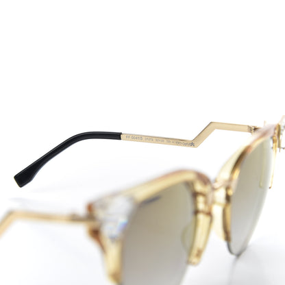 Fendi Metal Iridia Cat Eye Sunglasses FF 0041/S Gold 6 of 7