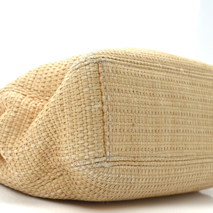 Chanel Woven Straw Raffia Wooden Handle Bag 9 of 10