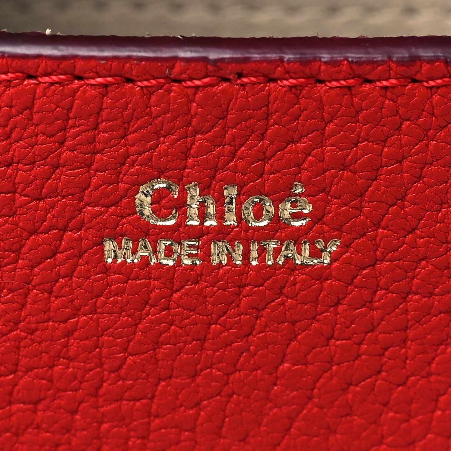 Grained Lambskin Drew Shoulder Bag Plaid Red