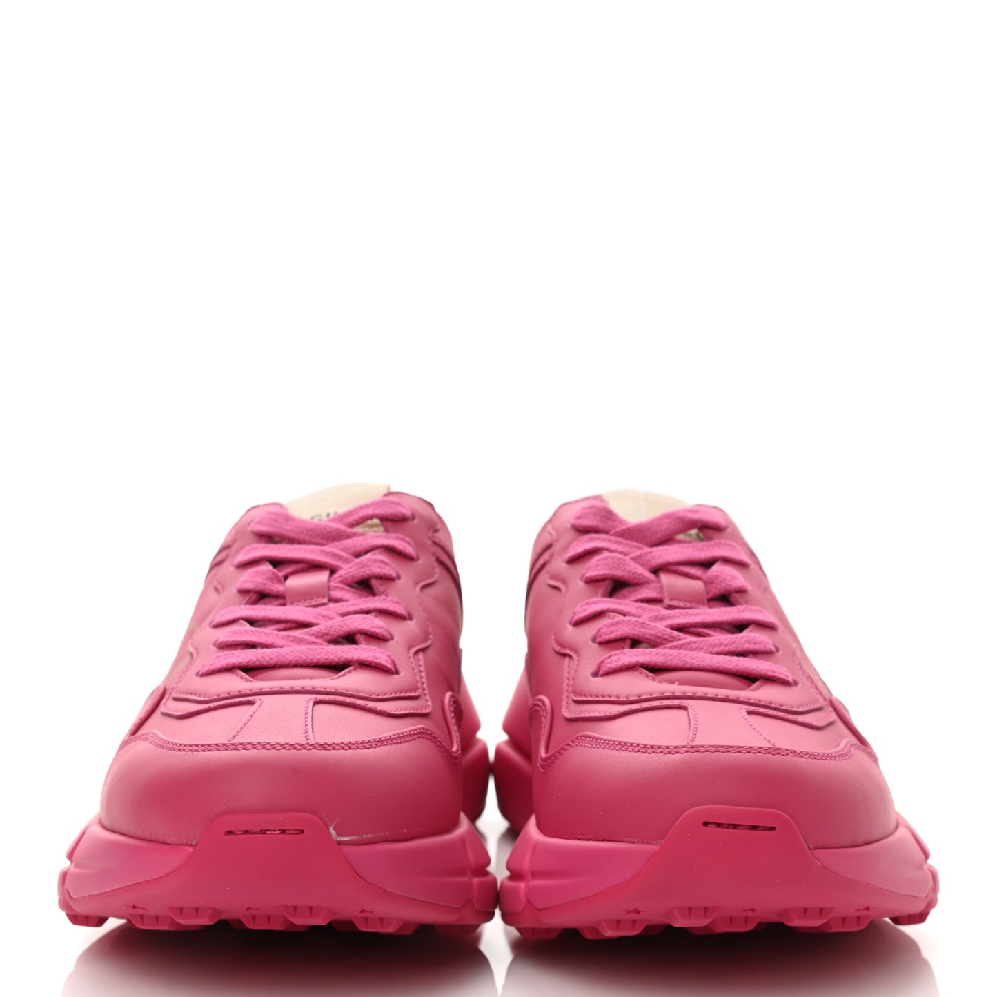Calfskin Logo Womens Rhyton Sneakers 37.5 Box Pink