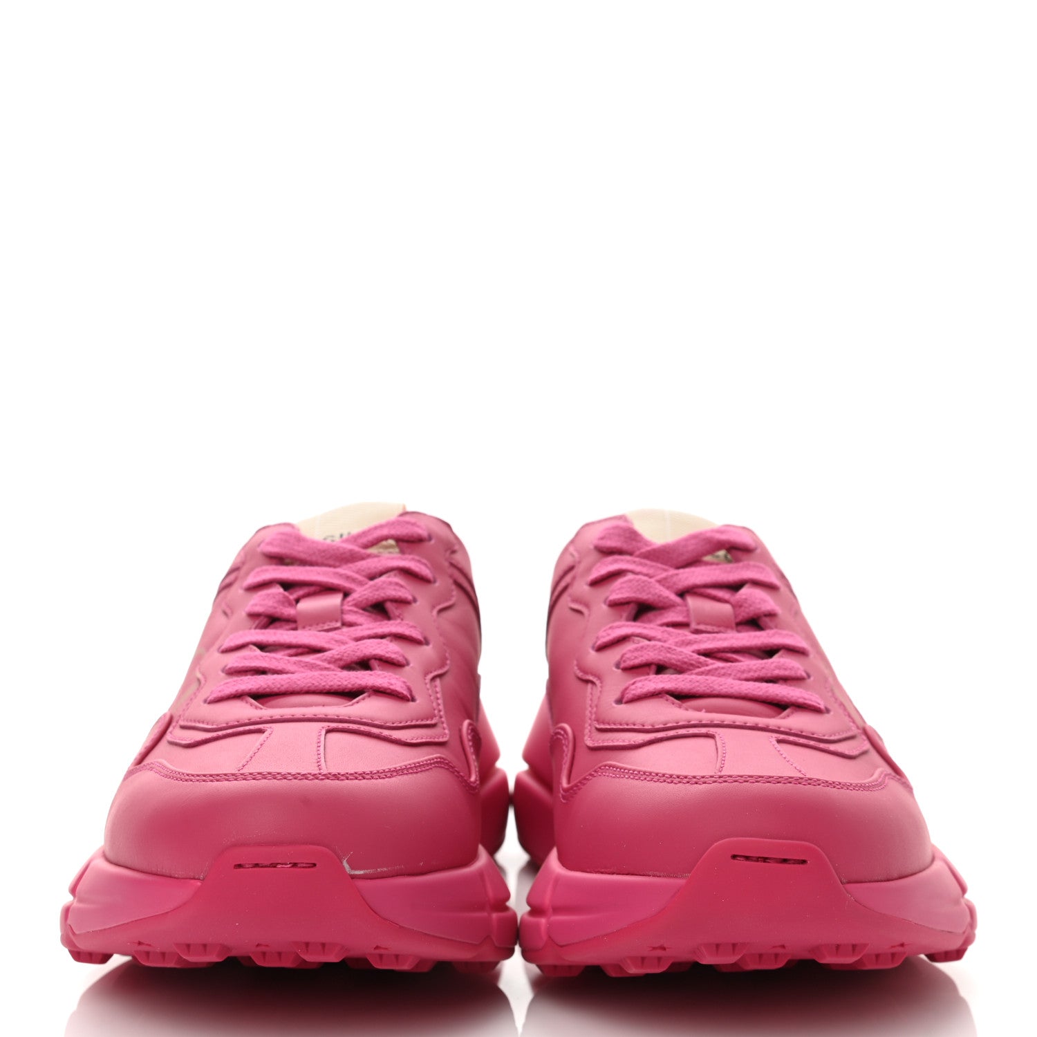 Gucci Calfskin Logo Womens Rhyton Sneakers 37.5 Box Pink 2 of 11