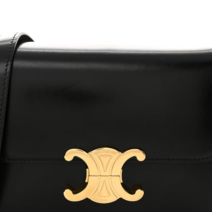 Celine Shiny Calfskin Teen Triomphe Black 8 of 10