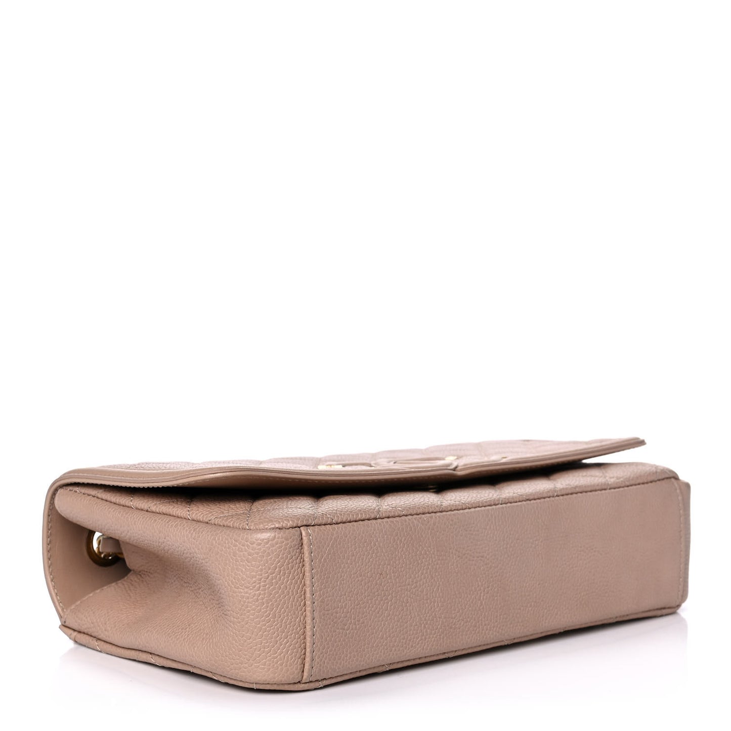 Caviar Quilted Medium CC Filigree Flap Beige