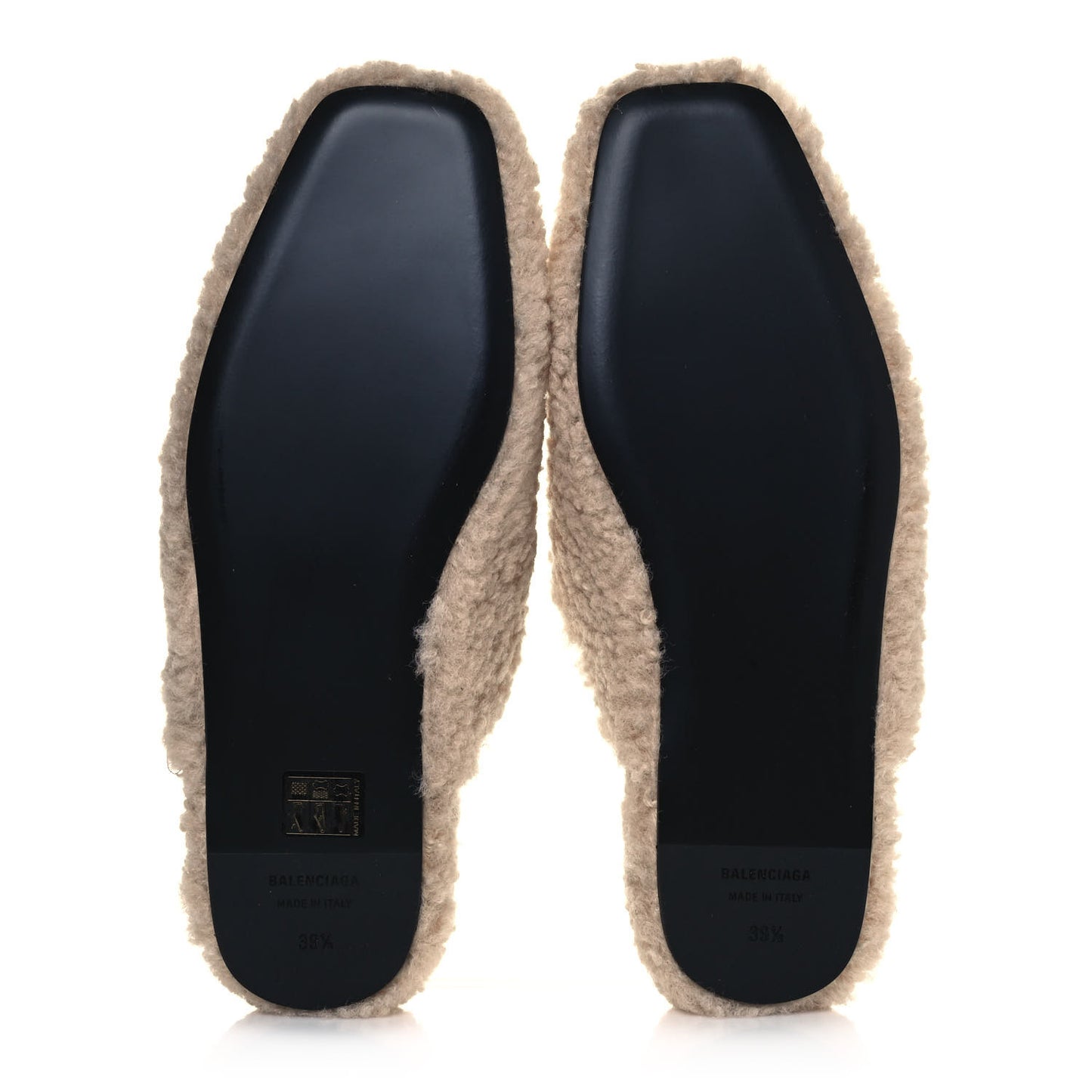 Faux Shearling Cosy BB Mules 39.5 Beige