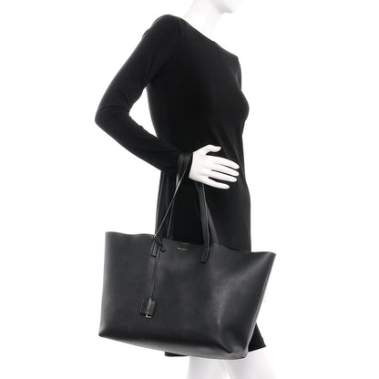 Saint Laurent Calfskin Large Shopping Tote Black 2 of 10