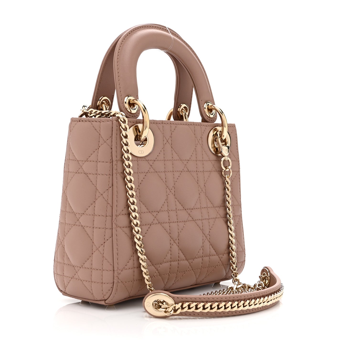 Lambskin Cannage Mini Lady Dior Fard